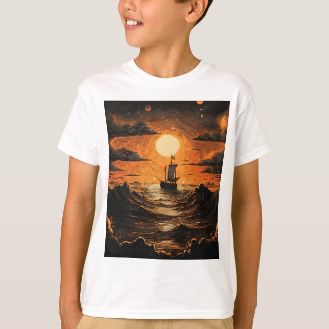 Camiseta Navegação à noite (Frente)