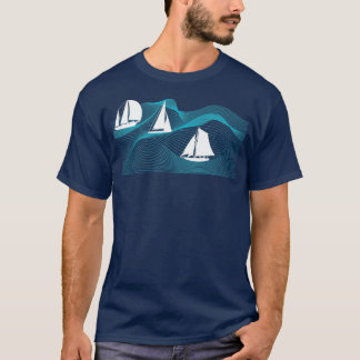 Camiseta Navegação em veleiro Oceano Hobby