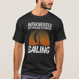 Camiseta Navegação Legal Para Homens Mulheres Barco à Vela 