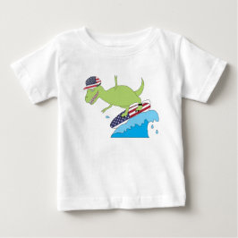 Camiseta Navegação no Dinossauro da Bandeira Americana