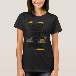Camiseta Navegação Por 100 Dias De Navio Pirata Escolar 100
