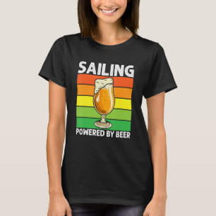 Camiseta Navegação Retroativa Por Beer Sailboat Drinki