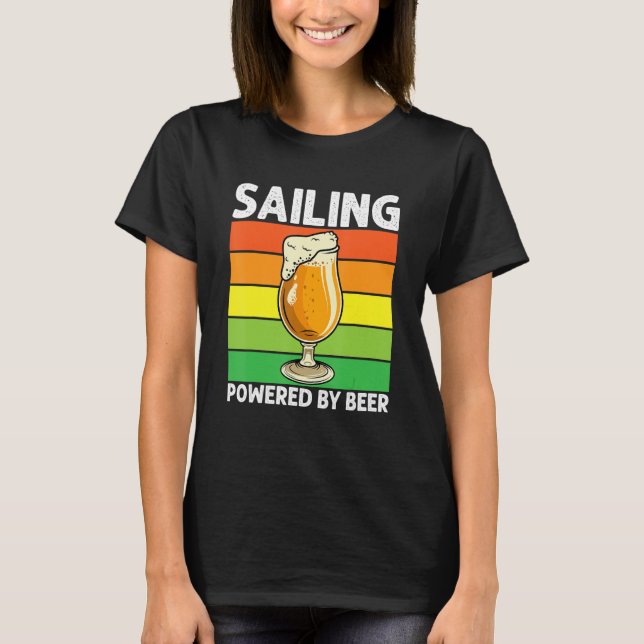 Camiseta Navegação Retroativa Por Beer Sailboat Drinki (Frente)