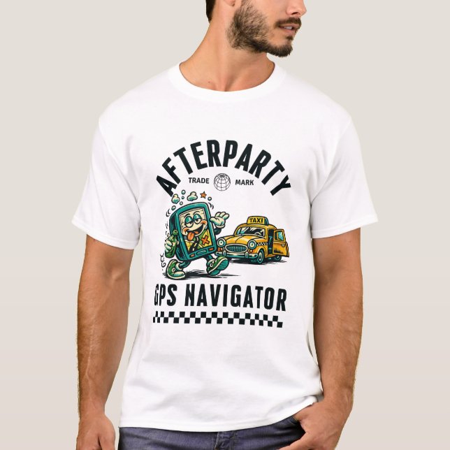 Camiseta Navegador GPS de afterparty (Frente)