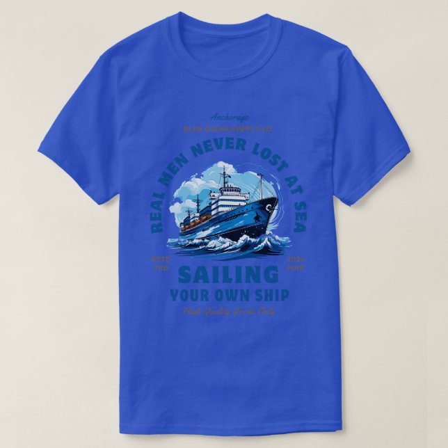 Camiseta Navegador Navegante Navio Capitão TShirt 2 (Frente do Design)