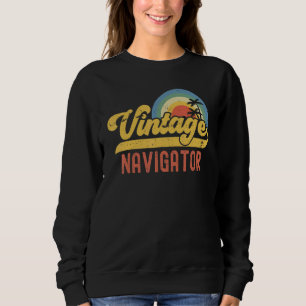 Camiseta Navegador Vintage Sunset Profissão Retroativa Títu