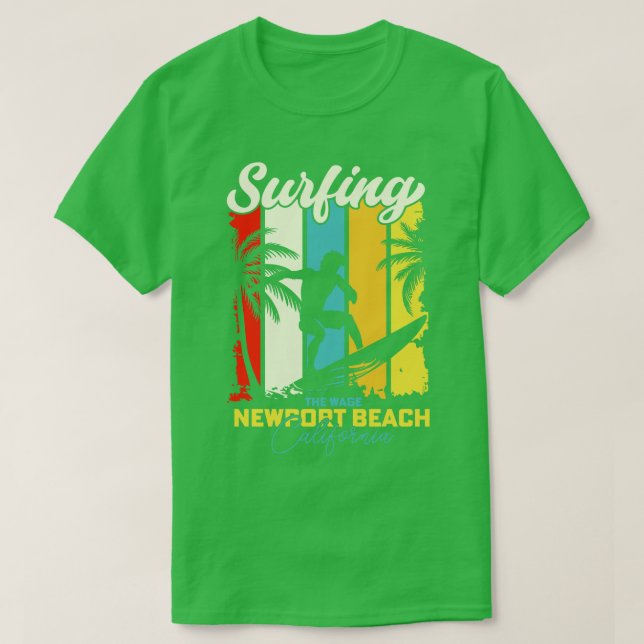 Camiseta Navegando Na Wedge Newport Beach, Califórnia (Frente do Design)