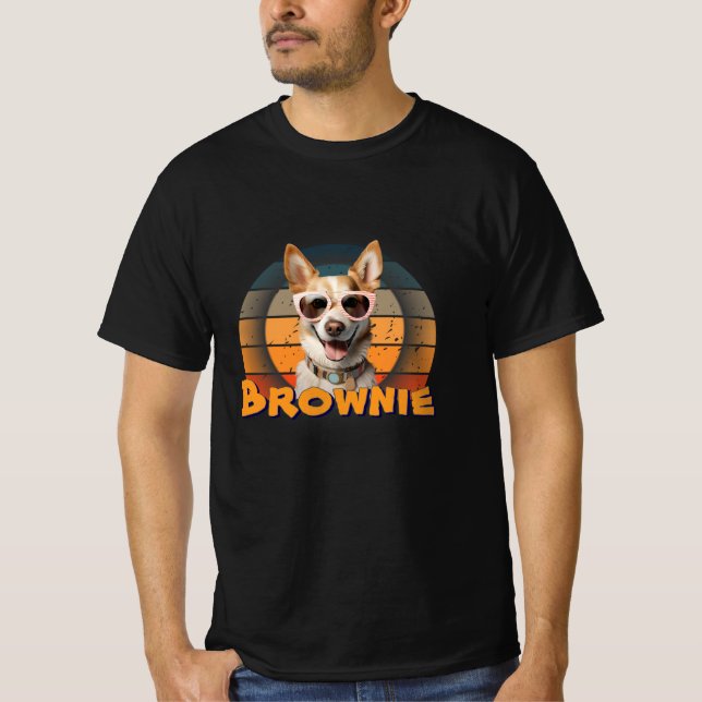 Camiseta Navegar no Cachorro Legal - Óculos de sol retrorre (Frente)