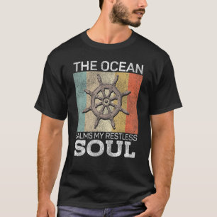 Camiseta Navegar Pelo Oceano Acalme Minha Alma Inquieta Ret