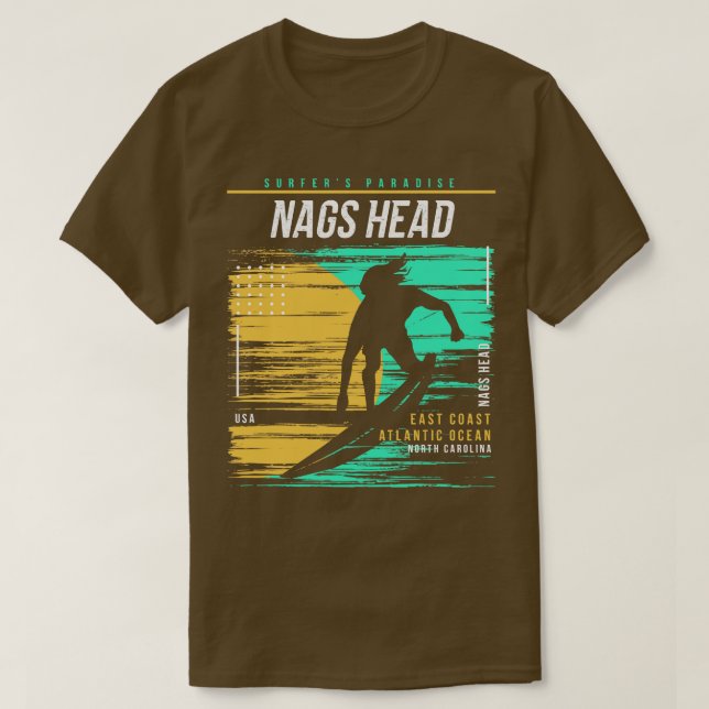 Camiseta Naves de Navegação Retro Cabeça de Carolina do Nor (Frente do Design)