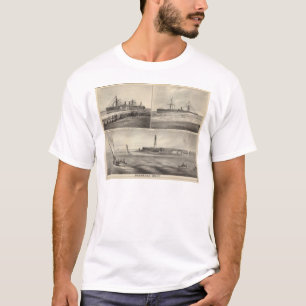 Camiseta Navio a vapor Amerique da entrada de Barnegat