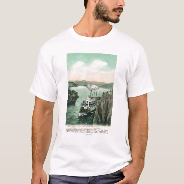Camiseta Navio a vapor do cavalo branco (Frente)
