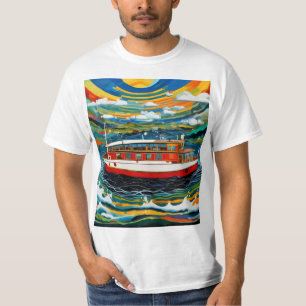Camiseta Navio a vapor na tempestade 3