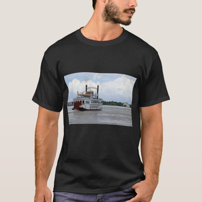 Camiseta Navio a vapor no Mississippi perto de Nova Orleans (Frente)