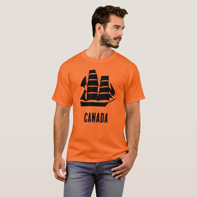 Camiseta Navio à Vela do Canadá (Frente Completa)