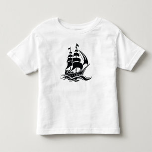 Camiseta Navio à Vela Sombra – Ilustração Oceânica Vintage