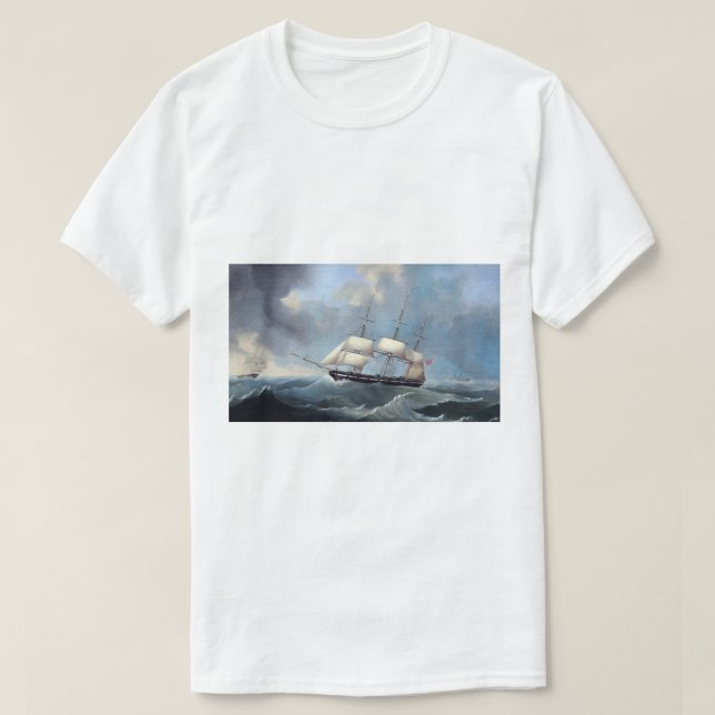 Camiseta Navio alemão Anne Emilie 1848 (Frente do Design)