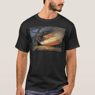 Camiseta Navio-almirante da Guerra Civil Rebelde em chamas 