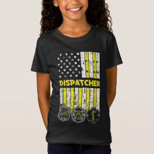 Camiseta Navio americano Flag 911 - Dispatch-er Policial Fi