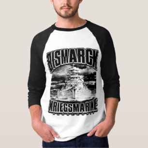 Camiseta Navio de batalha Bismarck