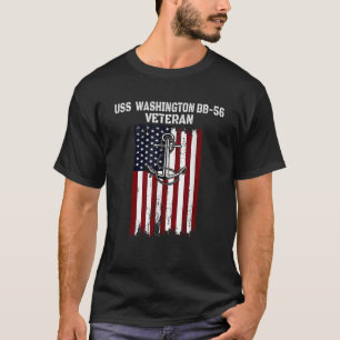 Camiseta Navio de batalha USS Washington BB 56 Veteranos Wa