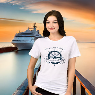 Camiseta Navio de cruzeiro da família personalizada Roda ná