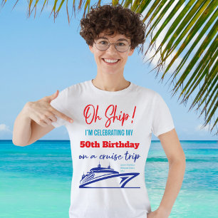 Camiseta Navio de Cruzeiro de Aniversário Engraçado Persona