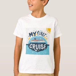 Camiseta Navio De Cruzeiro Minha Primeira Férias De Cruzeir