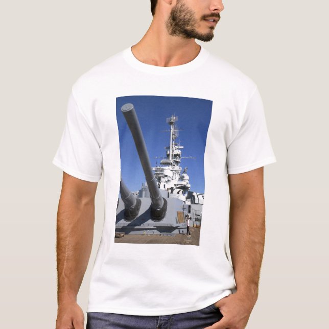 Camiseta Navio de guerra de USS Alabama no memorial da (Frente)