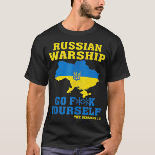 Camiseta Navio de Guerra Russo Vai-te embora