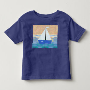 Camiseta Navio de navegação em ondas oceânicas
