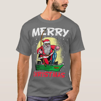 Camiseta Navio de pesca Natal neve Santa Claus