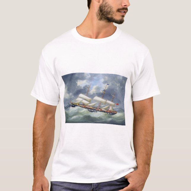 Camiseta Navio de treinamento Fragata Atalanta 1885 (Frente)