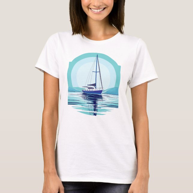 Camiseta Navio de vela ancorado (Frente)