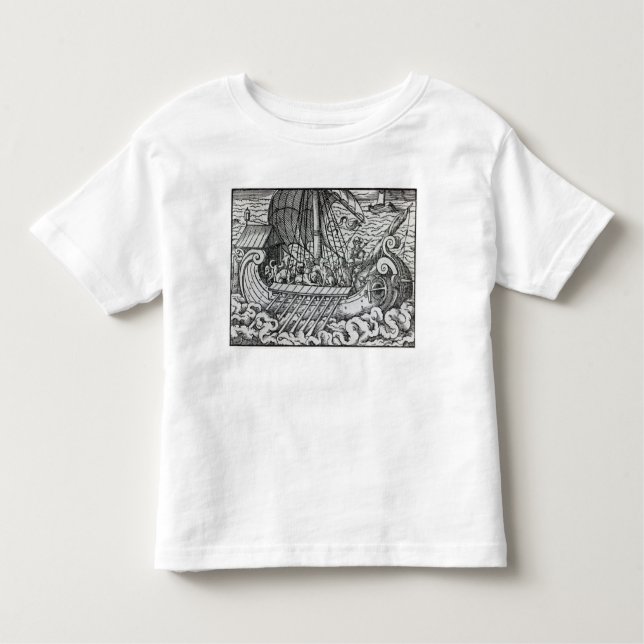 Camiseta Navio de Viking (Frente)