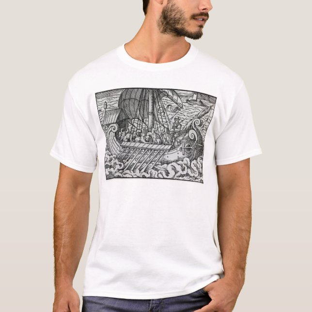 Camiseta Navio de Viking (Frente)