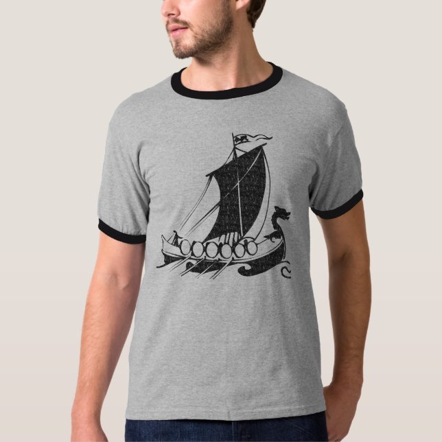 Camiseta Navio de Viking (Frente)