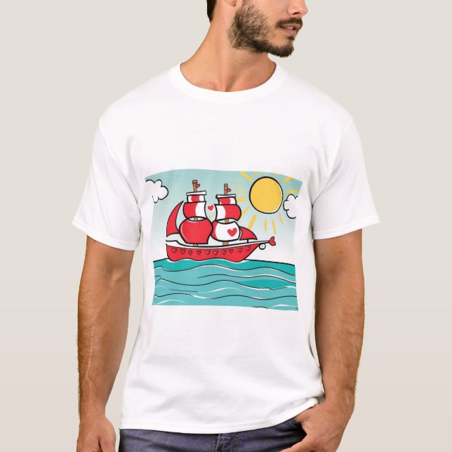 Camiseta Navio do amor (Frente)