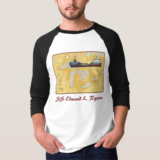 Camiseta Navio dos grandes lagos de Edward L. Ryerson na (Frente)