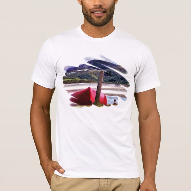 CAMISETA NAVIO E PAISAGEM DE MONTANHA (Frente)