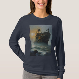 Camiseta Navio fantasma, navio pirata,