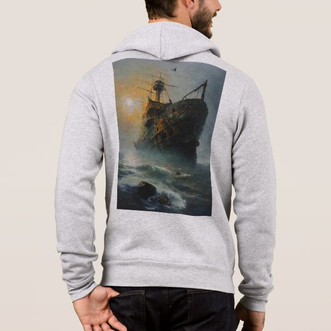 Camiseta Navio fantasma, navio pirata, (Verso)