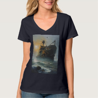 Camiseta Navio fantasma, navio pirata,