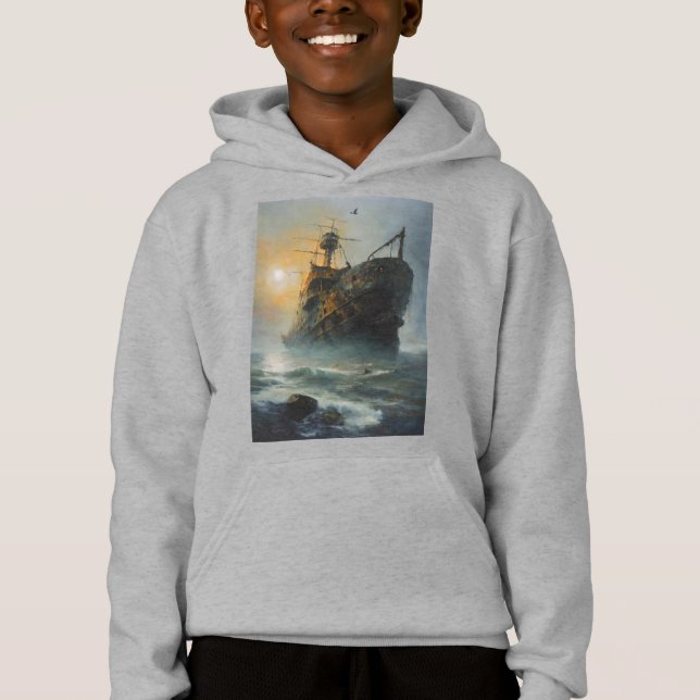 Camiseta Navio fantasma, navio pirata, (Frente)
