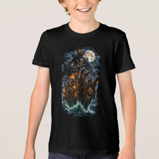 Camiseta Navio Fantasma Pirata Infantil