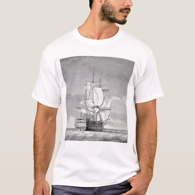 Camiseta Navio inglês da Linha--Batalha, século XVIII (Frente)