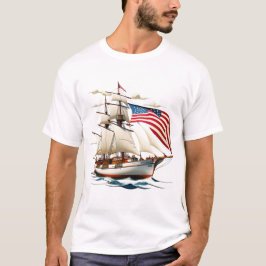Camiseta navio majestoso americano