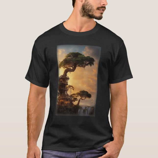 Camiseta Navio Pirata De Treehouse Do Anim Caribe (Frente)