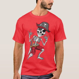 Camiseta Navio Pirata Rocha Rocha Forte Skeleton Metal S