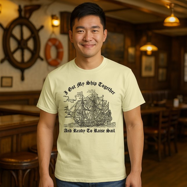 Camiseta Navio Pirata Vintage (Criador carregado)